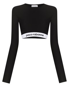 Укороченный топ с логотипом Paco rabanne