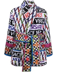 Короткий халат с логотипом Versace