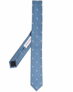Шелковый галстук с узором Skull Alexander mcqueen