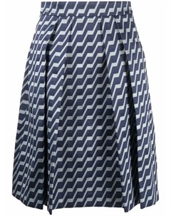 Плиссированная юбка с геометричным принтом Emporio armani