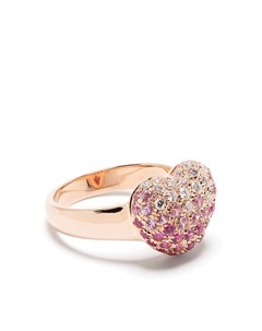 Кольцо Amore из розового золота с бриллиантом и сапфиром Leo pizzo