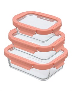 Набор контейнеров для запекания и хранения pink 3 шт розовый 20x16x21 см Smart solutions