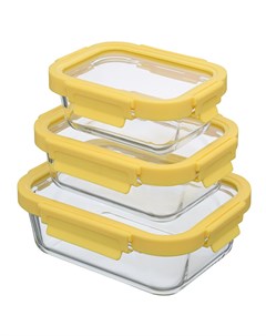 Набор контейнеров для запекания и хранения yellow 3 шт желтый 20x16x21 см Smart solutions