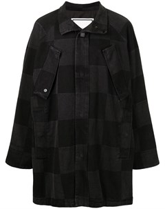 Однобортное пальто в шахматную клетку Wooyoungmi