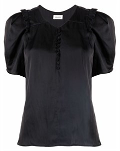 Атласная блузка с объемными рукавами Zadig & voltaire