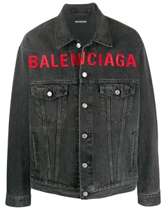 Джинсовая куртка с вышитым логотипом Balenciaga