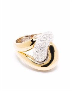 Кольцо Abbraccio из желтого и белого золота с бриллиантом Leo pizzo
