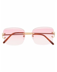 Солнцезащитные очки в квадратной оправе с эффектом градиента Cartier eyewear