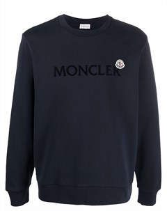 Толстовка с длинными рукавами и нашивкой логотипом Moncler