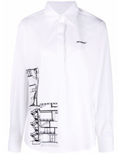 Рубашка с длинными рукавами и графичным принтом Off-white