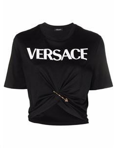 Присборенная футболка с декором Medusa Versace