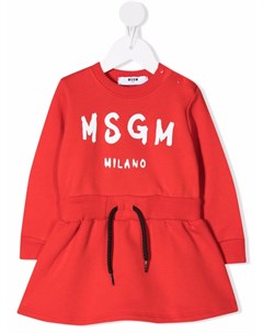 Платье джемпер с логотипом Msgm kids