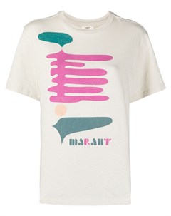 Рубашка с абстрактным принтом и короткими рукавами Isabel marant étoile