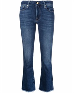 Укороченные джинсы с эффектом потертости 7 for all mankind