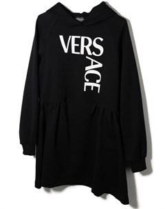 Платье худи с логотипом Versace kids