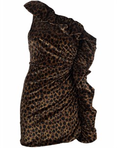 Платье без рукавов с леопардовым принтом Amen