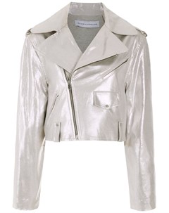 Байкерская куртка с эффектом металлик Gloria coelho