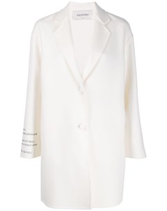 Однобортное пальто с вышивкой Valentino