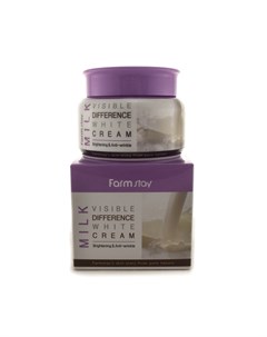 Увлажняющий крем для лица с экстрактом молока visible difference milk white cream Farmstay