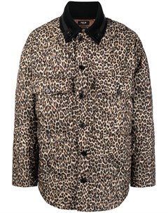 Стеганая куртка рубашка с леопардовым принтом Five cm