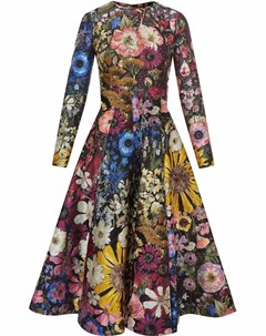 Платье миди с цветочным принтом Oscar de la renta
