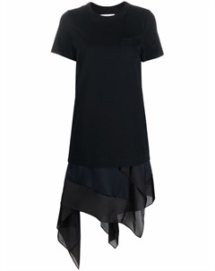 Платье футболка с драпировкой Sacai