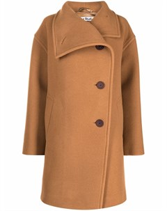 Двубортное пальто с высоким воротником Acne studios