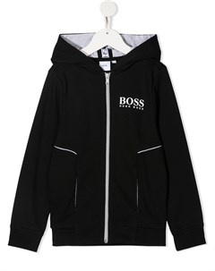 Куртка на молнии с вышитым логотипом Boss kidswear