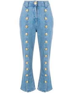 Укороченные джинсы с декоративными пуговицами Balmain