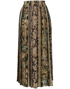 Плиссированная юбка миди с цветочным принтом Pierre-louis mascia