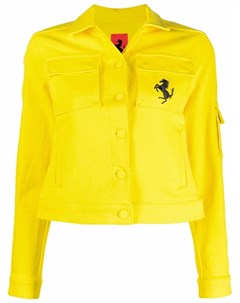 Джинсовая куртка с вышитым логотипом Ferrari