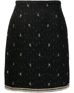 Фактурная юбка мини с цветочной вышивкой Giambattista valli