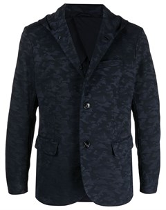 Пиджак с камуфляжным принтом и капюшоном Emporio armani