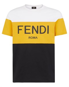 Футболка в стиле колор блок с логотипом Fendi