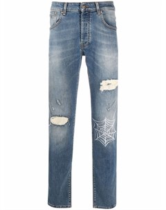 Узкие джинсы с эффектом потертости John richmond