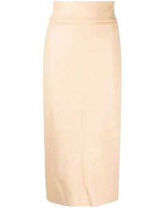 Кожаная юбка карандаш с завышенной талией Brunello cucinelli