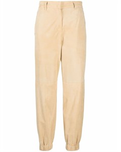 Кожаные брюки с манжетами Brunello cucinelli