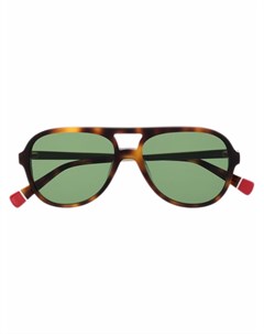 Солнцезащитные очки авиаторы черепаховой расцветки Orlebar brown