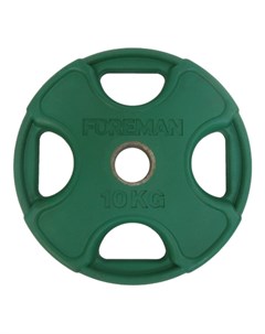 Диск для штанги обрезиненный PRR 10 кг зеленый FM PRR 10KG GN 04 00 Foreman