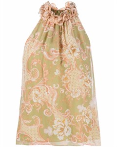 Блузка с вырезом халтер и цветочным принтом Zimmermann