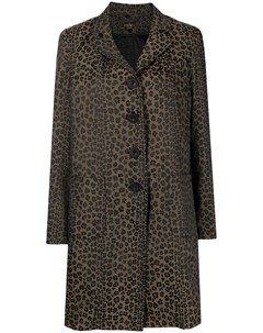 Пальто 1990 х годов с леопардовым принтом Fendi pre-owned