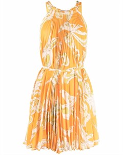 Плиссированное платье с принтом Farfalle Emilio pucci