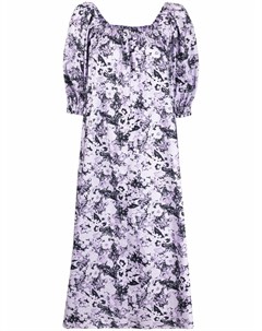 Платье миди с открытыми плечами и цветочным принтом Remain