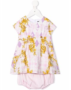 Платье рубашка с принтом Baroque Versace kids