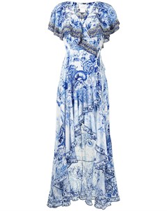 Платье макси асимметричного кроя с цветочным принтом Camilla