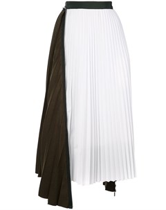 Плиссированная юбка с молнией Sacai