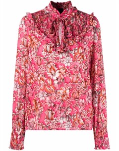 Блузка с оборками и цветочным принтом Pinko