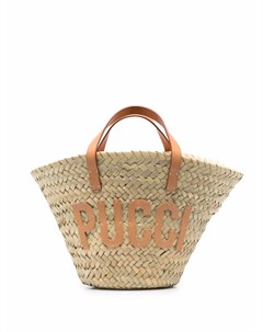 Плетеная мини сумка с логотипом Emilio pucci