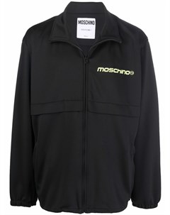 Куртка с воротником воронкой и логотипом Moschino