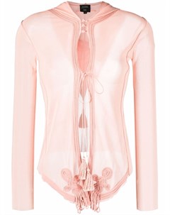 Прозрачная блузка 2000 х годов с вышивкой Jean paul gaultier pre-owned